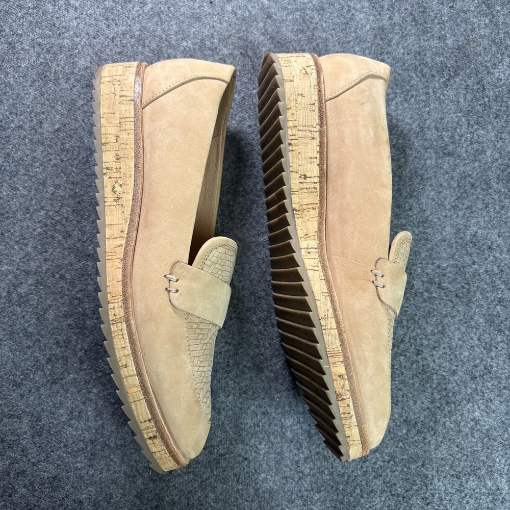 ALDO Calixta Women's‎ Beige Suede Leather Cork Platform Loafers - Picture 3 of 7